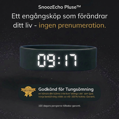 SnoozEcho Pulse™ Band- 100% "Silent" Vibration Alarm
