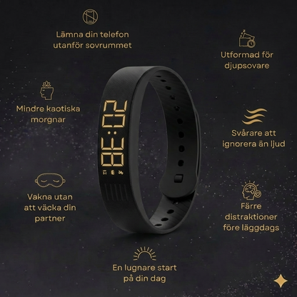 SnoozEcho Pulse™ Band- 100% "Silent" Vibration Alarm
