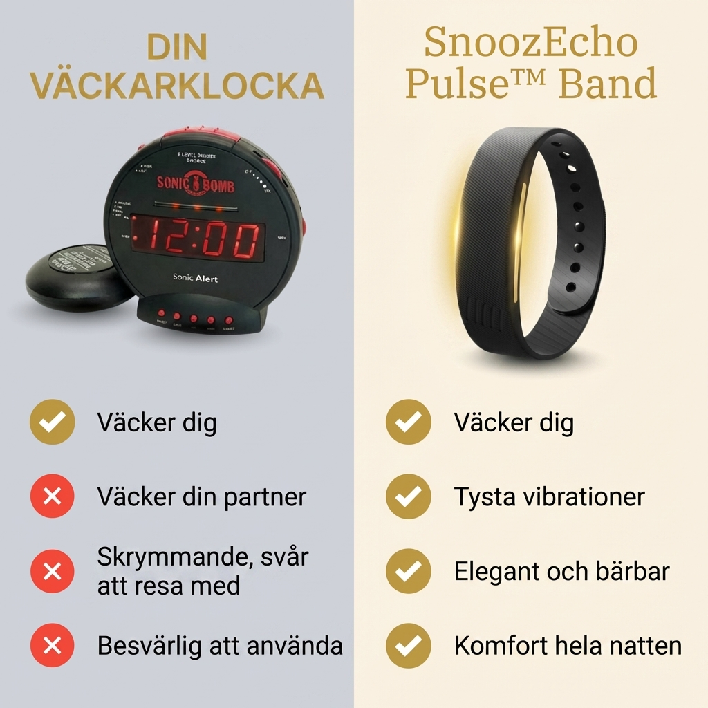 SnoozEcho Pulse™ Band- 100% "Silent" Vibration Alarm